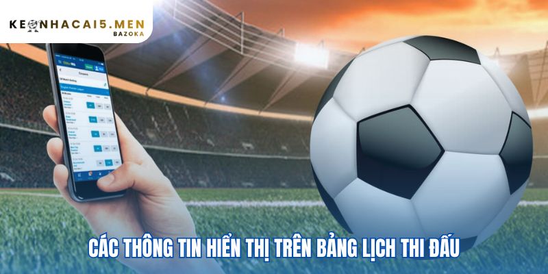 Bảng thông tin cung cấp mọi dữ liệu từ giờ đấu đến kênh xem